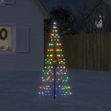 Árbol de Navidad en asta de bandera 200 LED de colores 180 cm | Foru.es | Tu tienda online para hogar, jardín y más Foro24.es