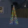 Árbol de Navidad en asta de bandera 200 LED de colores 180 cm | Foru.es | Tu tienda online para hogar, jardín y más Foro24.es
