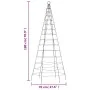 Árbol de Navidad en asta de bandera 200 LED de colores 180 cm | Foru.es | Tu tienda online para hogar, jardín y más Foro24.es