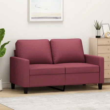 Sofá de 2 plazas de tela rojo tinto 120 cm | Foru.es | Tu tienda online para hogar, jardín y más Foro24.es