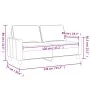 Sofá de 2 plazas de tela rojo tinto 120 cm | Foru.es | Tu tienda online para hogar, jardín y más Foro24.es