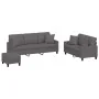 Juego de sofás con cojines 3 piezas cuero sintético gris de , Sofás - Ref: Foro24-3201395, Precio: 500,72 €, Descuento: -5%%