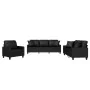 Juego de sofás con cojines 3 piezas cuero sintético negro by , Sofas - Ref: Foro24-3201348, Price: 649,26 €, Discount: -5%%