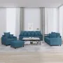 Juego de sofás con cojines 4 piezas terciopelo azul | Foru.es | Tu tienda online para hogar, jardín y más Foro24.es