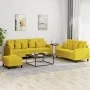 Juego de sofás con cojines 3 piezas terciopelo amarillo | Foru.es | Tu tienda online para hogar, jardín y más Foro24.es