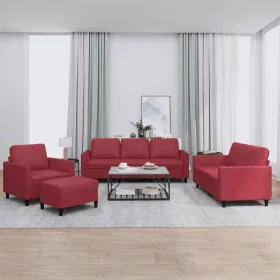 Comprar Juego de sofás con cojines 4 piezas cuero
