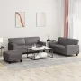 Juego de sofás 3 piezas cuero sintético gris | Foru.es | Tu tienda online para hogar, jardín y más Foro24.es