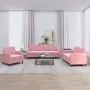 Juego de sofás 3 piezas terciopelo rosa de , Sofás - Ref: Foro24-3201937, Precio: 698,82 €, Descuento: -5%%