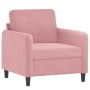 Juego de sofás 3 piezas terciopelo rosa de , Sofás - Ref: Foro24-3201937, Precio: 698,82 €, Descuento: -5%%