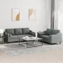 Juego de sofás con cojines 2 piezas tela gris oscuro de , Sofás - Ref: Foro24-3201851, Precio: 500,82 €, Descuento: -5%%