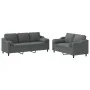 Juego de sofás con cojines 2 piezas tela gris oscuro de , Sofás - Ref: Foro24-3201851, Precio: 500,82 €, Descuento: -5%%