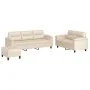 Juego de sofás con cojines 3 piezas tela microfibra beige by , Sofas - Ref: Foro24-3202349, Price: 642,18 €, Discount: -5%%