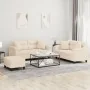 Juego de sofás con cojines 3 piezas tela microfibra beige de , Sofás - Ref: Foro24-3202337, Precio: 595,83 €, Descuento: -5%%