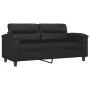 Juego de sofás con cojines 3 piezas cuero sintético negro de , Sofás - Ref: Foro24-3202377, Precio: 535,03 €, Descuento: -5%%