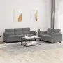 Juego de sofás con cojines 2 piezas tela microfibra gris oscuro | Foru.es | Tu tienda online para hogar, jardín y más Foro24.es