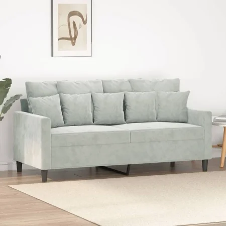 Sofá de 2 plazas de terciopelo gris claro 140 cm de , Sofás - Ref: Foro24-359303, Precio: 231,92 €, Descuento: -5%%