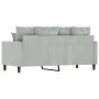 Sofá de 2 plazas de terciopelo gris claro 140 cm de , Sofás - Ref: Foro24-359303, Precio: 231,92 €, Descuento: -5%%