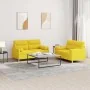 Juego de sofás con cojines 2 piezas tela amarillo claro de , Sofás - Ref: Foro24-3201589, Precio: 364,48 €, Descuento: -5%%