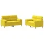 Juego de sofás con cojines 2 piezas tela amarillo claro de , Sofás - Ref: Foro24-3201589, Precio: 364,48 €, Descuento: -5%%