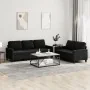 Juego de sofás con cojines 2 piezas terciopelo negro de , Sofás - Ref: Foro24-3201521, Precio: 470,85 €, Descuento: -5%%