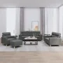 Juego de sofás con cojines 4 piezas tela gris oscuro by , Sofas - Ref: Foro24-3201561, Price: 683,94 €, Discount: -5%%