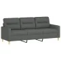 Juego de sofás con cojines 4 piezas tela gris oscuro by , Sofas - Ref: Foro24-3201561, Price: 683,94 €, Discount: -5%%
