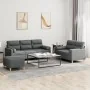 Juego de sofás con cojines 3 piezas tela gris oscuro by , Sofas - Ref: Foro24-3201625, Price: 553,61 €, Discount: -5%%