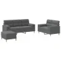 Juego de sofás con cojines 3 piezas tela gris oscuro by , Sofas - Ref: Foro24-3201625, Price: 553,61 €, Discount: -5%%
