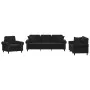 Juego de sofás con cojines 3 piezas terciopelo negro de , Sofás - Ref: Foro24-3202195, Precio: 746,41 €, Descuento: -5%%