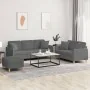 Juego de sofás con cojines 3 piezas tela gris oscuro by , Sofas - Ref: Foro24-3202143, Price: 546,28 €, Discount: -5%%