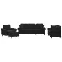 Juego de sofás con cojines 4 piezas terciopelo negro de , Sofás - Ref: Foro24-3202205, Precio: 854,67 €, Descuento: -5%%