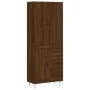Aparador alto madera contrachapada marrón roble 69,5x34x180 cm | Foru.es | Tu tienda online para hogar, jardín y más Foro24.es