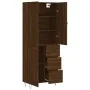 Aparador alto madera contrachapada marrón roble 69,5x34x180 cm | Foru.es | Tu tienda online para hogar, jardín y más Foro24.es