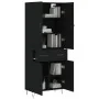 Aparador alto madera contrachapada negro 69,5x34x180 cm | Foru.es | Tu tienda online para hogar, jardín y más Foro24.es