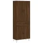 Aparador alto madera contrachapada marrón roble 69,5x34x180 cm by , Sideboards - Ref: Foro24-3198184, Price: 153,22 €, Discou...