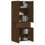 Aparador alto madera contrachapada marrón roble 69,5x34x180 cm by , Sideboards - Ref: Foro24-3198184, Price: 153,22 €, Discou...