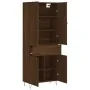 Aparador alto madera contrachapada marrón roble 69,5x34x180 cm by , Sideboards - Ref: Foro24-3198184, Price: 153,22 €, Discou...