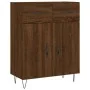 Aparador alto madera contrachapada marrón roble 69,5x34x180 cm by , Sideboards - Ref: Foro24-3198184, Price: 153,22 €, Discou...