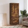 Aparador alto madera contrachapada roble ahumado 69,5x34x180 cm | Foru.es | Tu tienda online para hogar, jardín y más Foro24.es