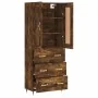 Aparador alto madera contrachapada roble ahumado 69,5x34x180 cm | Foru.es | Tu tienda online para hogar, jardín y más Foro24.es