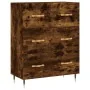 Aparador alto madera contrachapada roble ahumado 69,5x34x180 cm | Foru.es | Tu tienda online para hogar, jardín y más Foro24.es