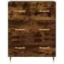 Aparador alto madera contrachapada roble ahumado 69,5x34x180 cm | Foru.es | Tu tienda online para hogar, jardín y más Foro24.es