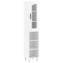 Aparador alto madera contrachapada blanco brillo 34,5x34x180 cm by , Sideboards - Ref: Foro24-3199395, Price: 96,79 €, Discou...