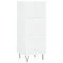 Aparador alto madera contrachapada blanco brillo 34,5x34x180 cm by , Sideboards - Ref: Foro24-3199395, Price: 96,79 €, Discou...