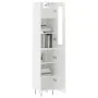 Aparador alto madera contrachapada blanco brillo 34,5x34x180 cm by , Sideboards - Ref: Foro24-3199523, Price: 108,37 €, Disco...
