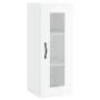 Aparador alto madera contrachapada blanco brillo 34,5x34x180 cm by , Sideboards - Ref: Foro24-3199523, Price: 108,37 €, Disco...