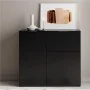 FMD Cómoda con cajón y puertas negro 89,1x31,7x81,3 cm | Foru.es | Tu tienda online para hogar, jardín y más Foro24.es