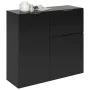 FMD Cómoda con cajón y puertas negro 89,1x31,7x81,3 cm | Foru.es | Tu tienda online para hogar, jardín y más Foro24.es