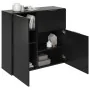 FMD Cómoda con cajón y puertas negro 89,1x31,7x81,3 cm | Foru.es | Tu tienda online para hogar, jardín y más Foro24.es