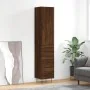 Aparador alto madera contrachapada roble marrón 34,5x34x180 cm | Foru.es | Tu tienda online para hogar, jardín y más Foro24.es